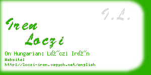 iren loczi business card